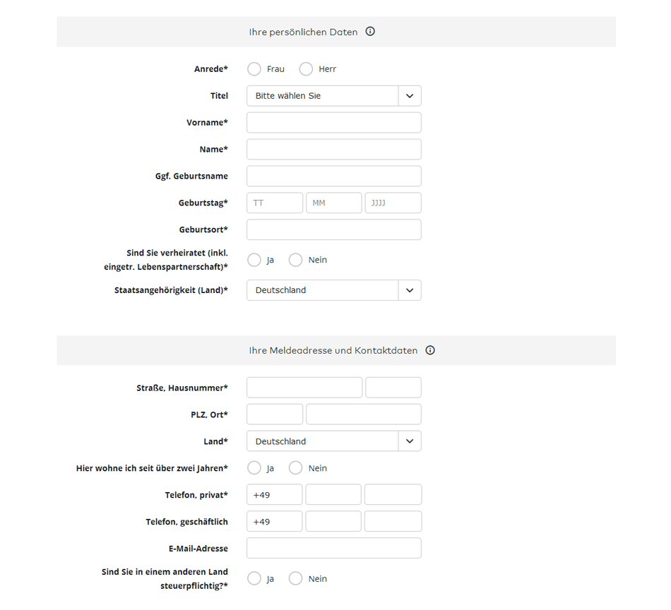 comdirect Eröffnung Gemeinschaftskonto: Schritt 3